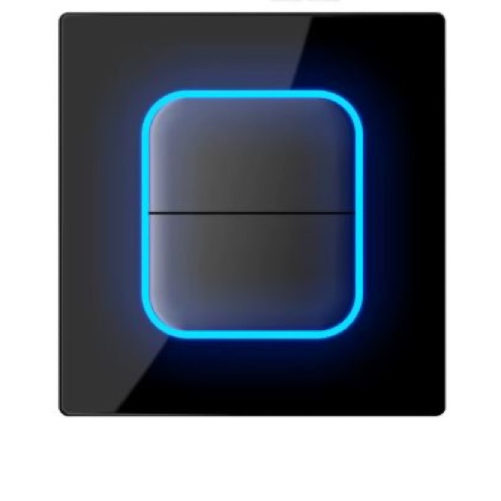 Glass Panel Switch EU/UK Standard Black LED Luminous Panel Tempered Crystal Glas